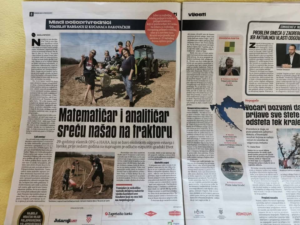 Prijavili smo se na izbor za najboljeg mladog poljoprivrednika u HR, evo uvodnog članka i…